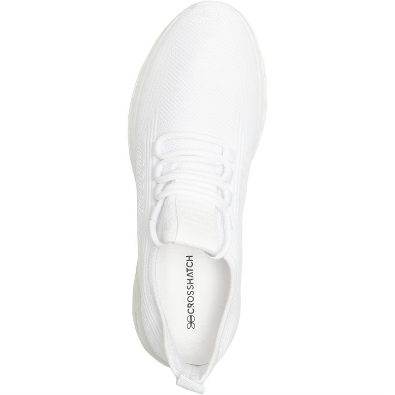 Crosshatch Trebed Trainers White Mono - Image 4