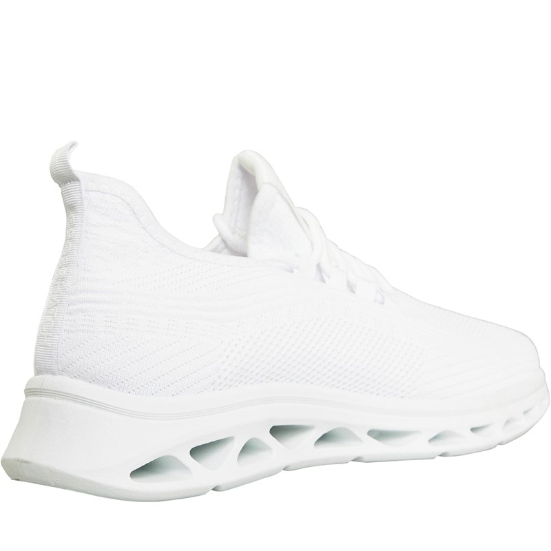Crosshatch Trebed Trainers White Mono - Image 5