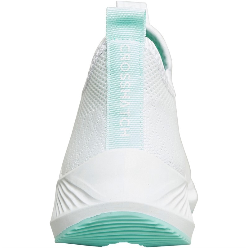 Crosshatch Womens Ridgeway Trainers White/Green - Image 3