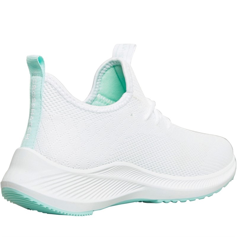 Crosshatch Womens Ridgeway Trainers White/Green - Image 5