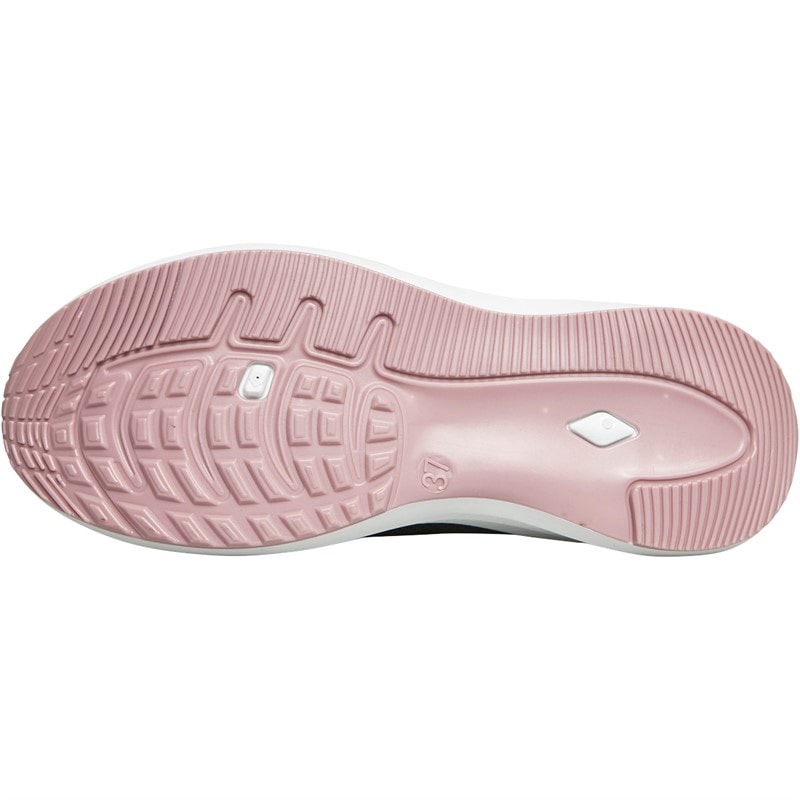 Crosshatch Womens Ridgeway Trainers Black/Pink - Image 2