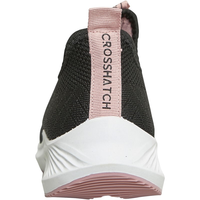 Crosshatch Womens Ridgeway Trainers Black/Pink - Image 3