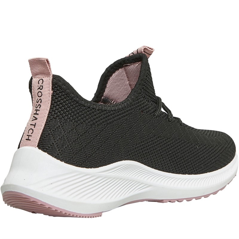 Crosshatch Womens Ridgeway Trainers Black/Pink - Image 5