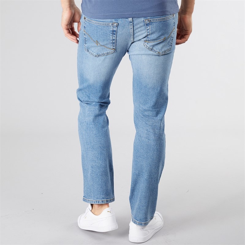 Crosshatch Mens Bandol Straight Fit Jeans Light Wash - Image 2