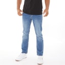 Crosshatch Mens Winsbury Bootcut Jeans Stone Wash