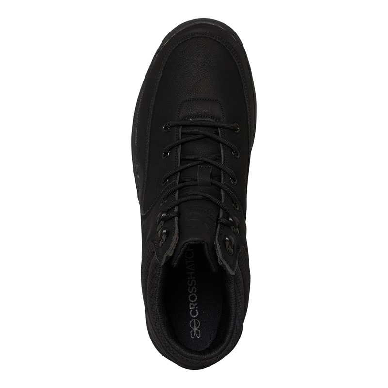 Crosshatch Mens Blissford Boots Black Mono - Image 4