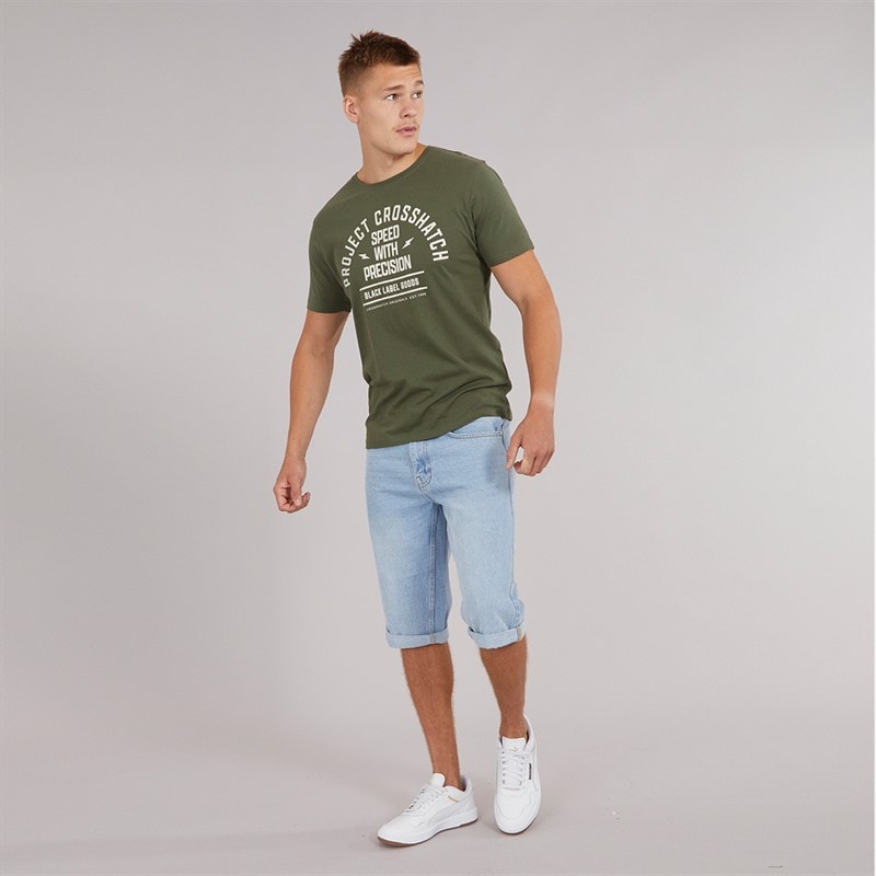 Crosshatch Mens Motohub Five Pack T-Shirts Olive/Off White/Burgundy/Black/Navy - Image 2