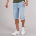 Crosshatch Mens Tillforth Baggy Denim Shorts Light Wash