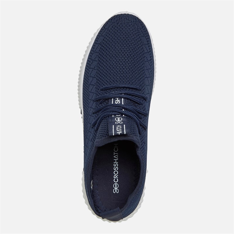 Crosshatch Junior Boys Rideout Trainers Navy - Image 4