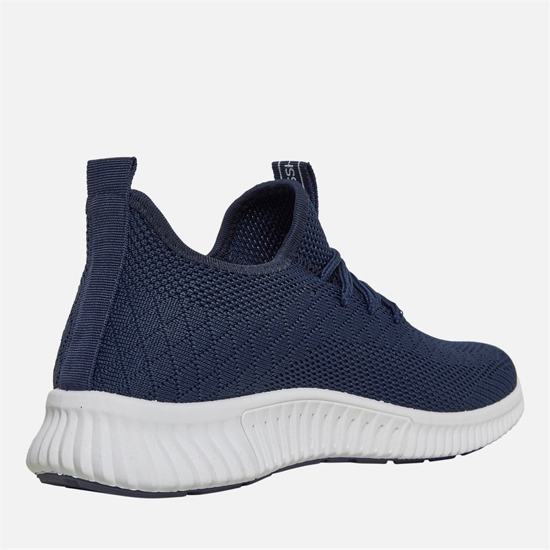 Crosshatch Junior Boys Rideout Trainers Navy - Image 5