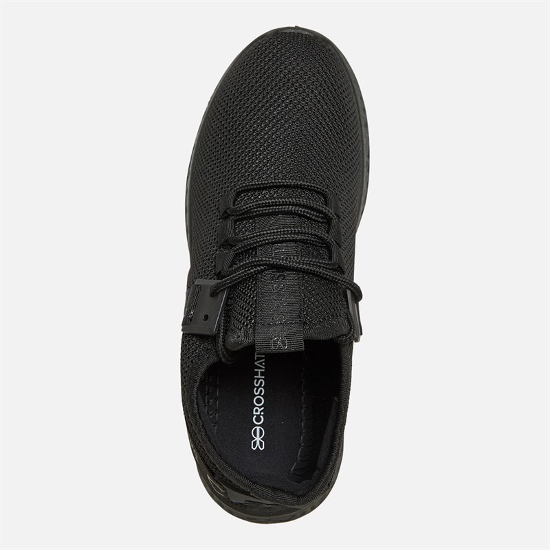 Crosshatch Junior Boys Ceaze Trainers Black Mono - Image 4