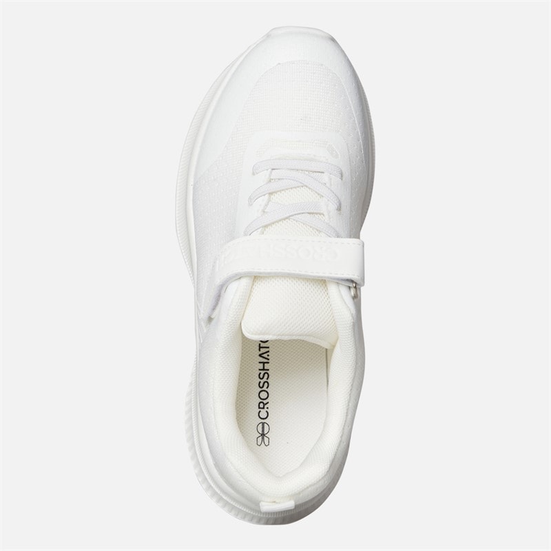 Crosshatch Infant Stafford Trainers White Mono - Image 4