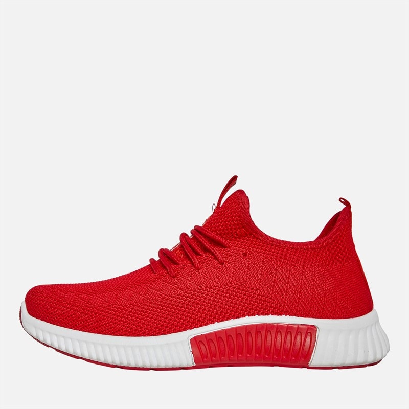 Crosshatch Junior Boys Rideout Trainers Red