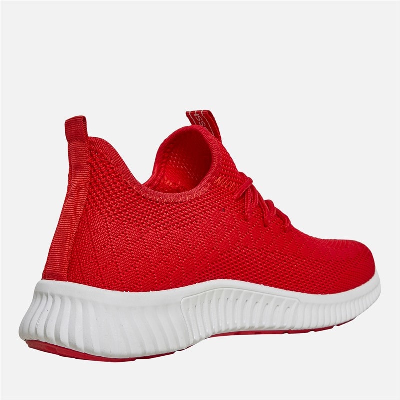 Crosshatch Junior Boys Rideout Trainers Red - Image 5