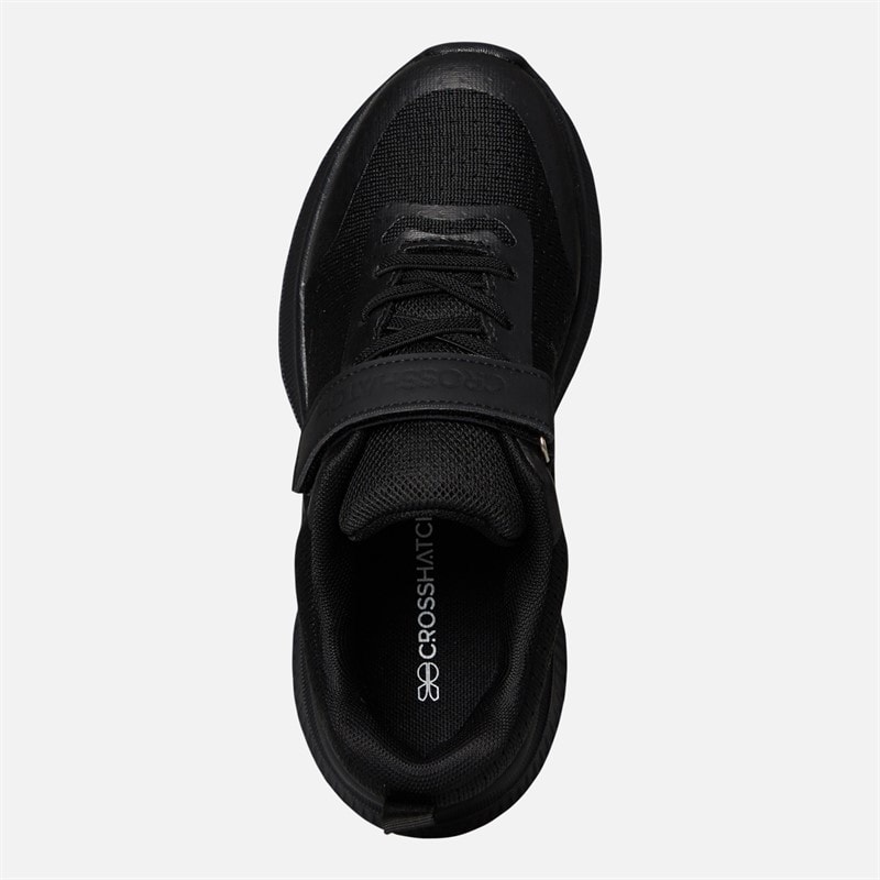 Crosshatch Infant Stafford Trainers Black Mono - Image 4