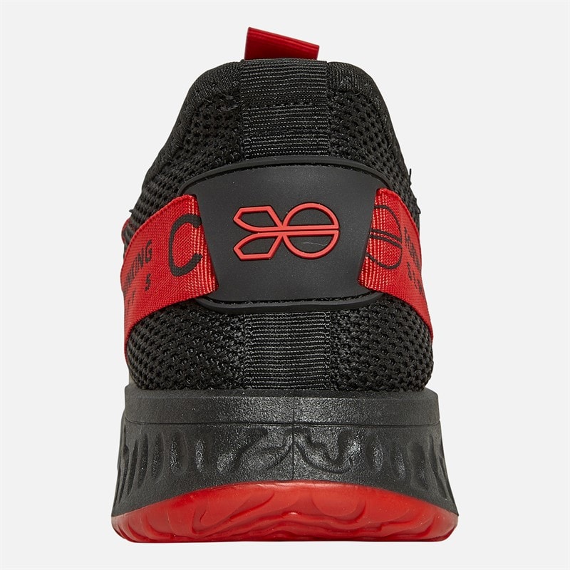Crosshatch Junior Boys Ceaze Trainers Black/Red - Image 3