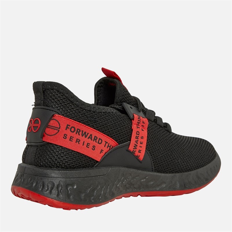 Crosshatch Junior Boys Ceaze Trainers Black/Red - Image 5