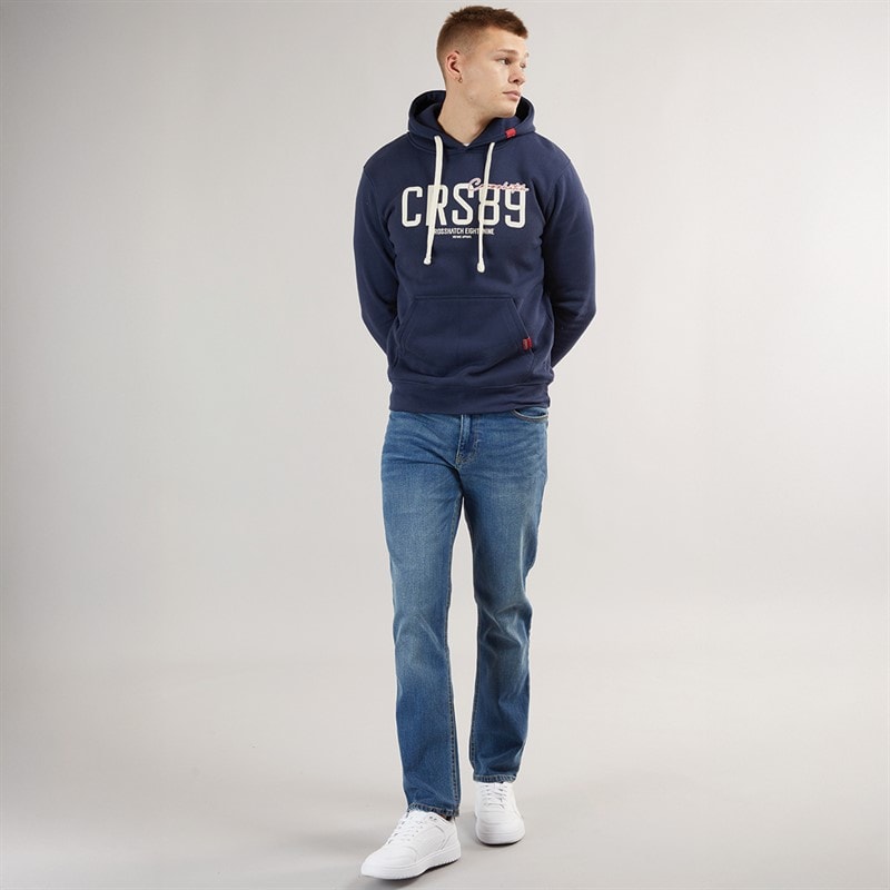Crosshatch Mens Chas Straight Fit Jeans Mid Wash - Image 4