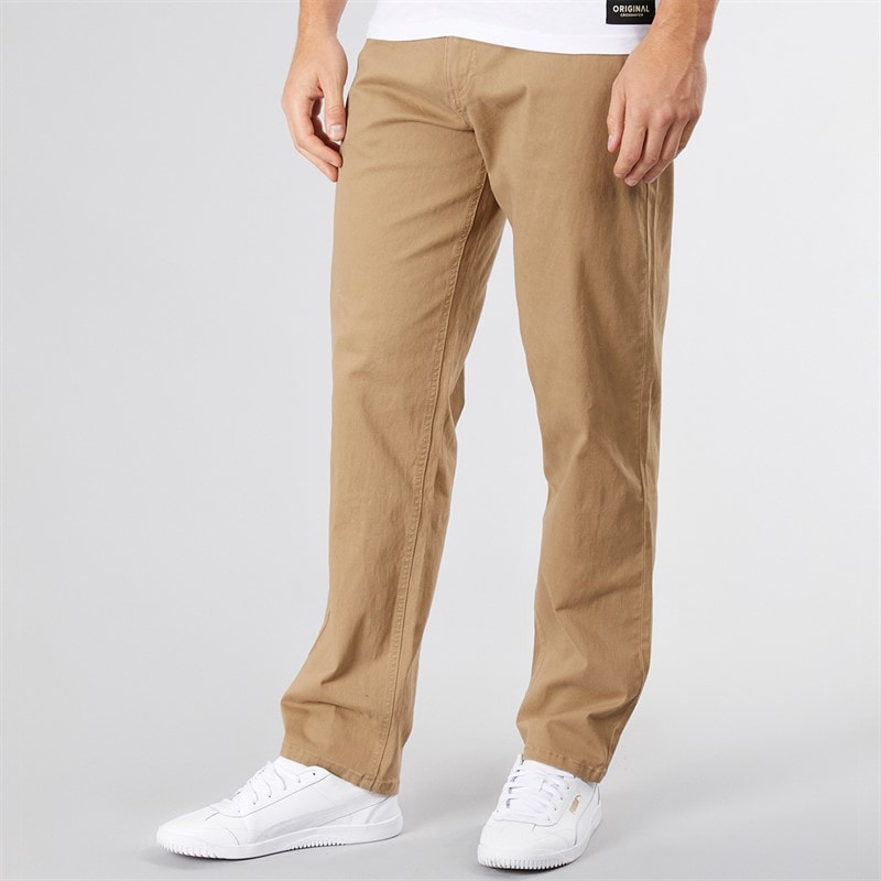 Crosshatch Mens Chalford Baggy Chinos Biscuit - Image 1