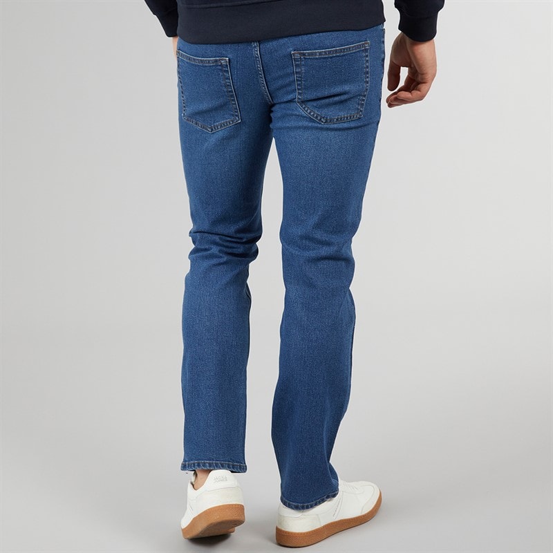 Crosshatch Mens Draker Straight Jeans Mid Wash - Image 2