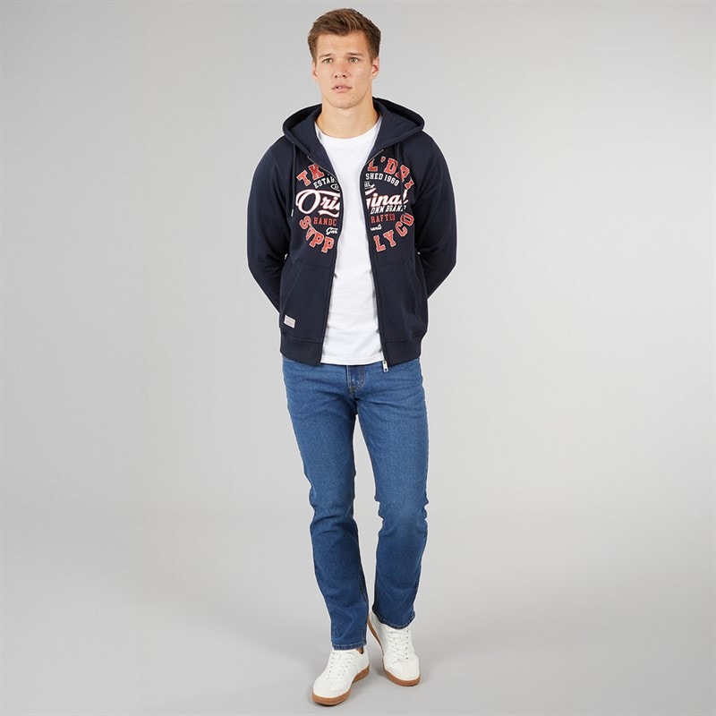Crosshatch Mens Draker Straight Jeans Mid Wash - Image 4