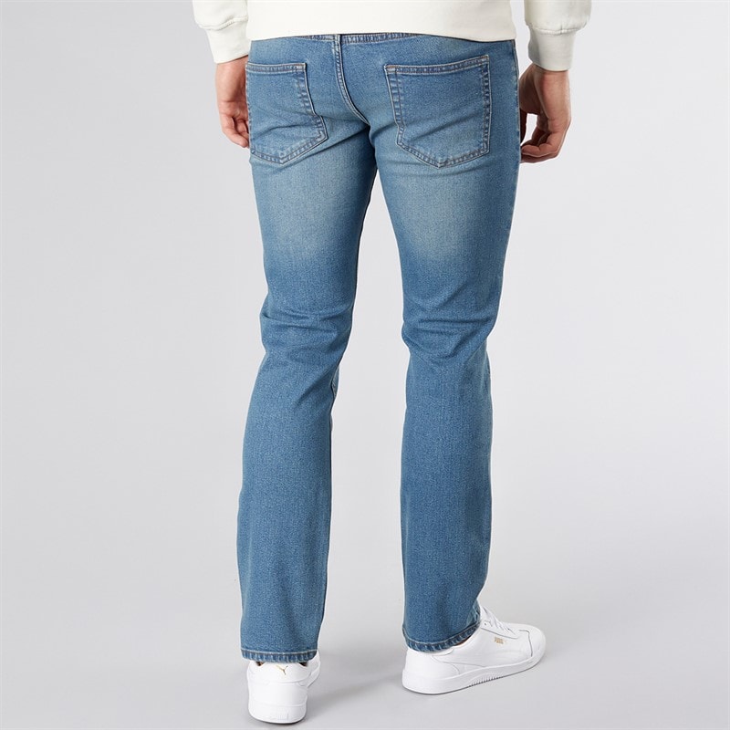 Crosshatch Mens Draker Straight Jeans Light Wash - Image 2