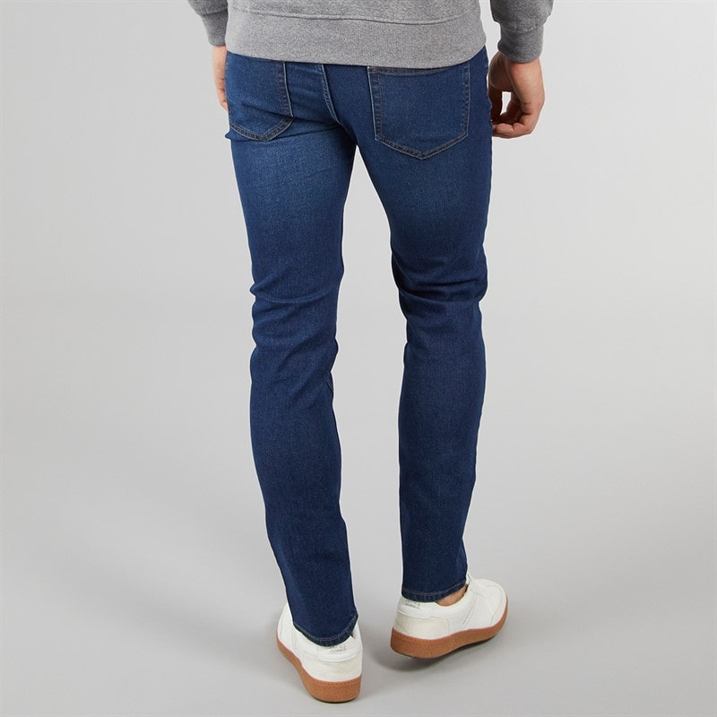 Crosshatch Mens Durtan Slim Fit Jeans Dark Wash - Image 2