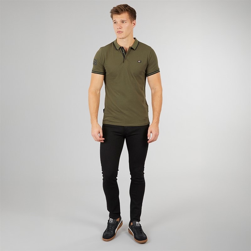 Crosshatch Mens Durtan Slim Fit Jeans Black Wash - Image 4