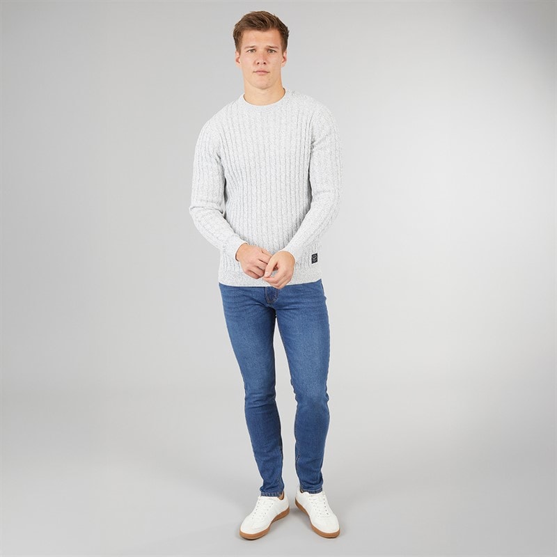 Crosshatch Mens Durtan Slim Fit Jeans Mid Wash - Image 4