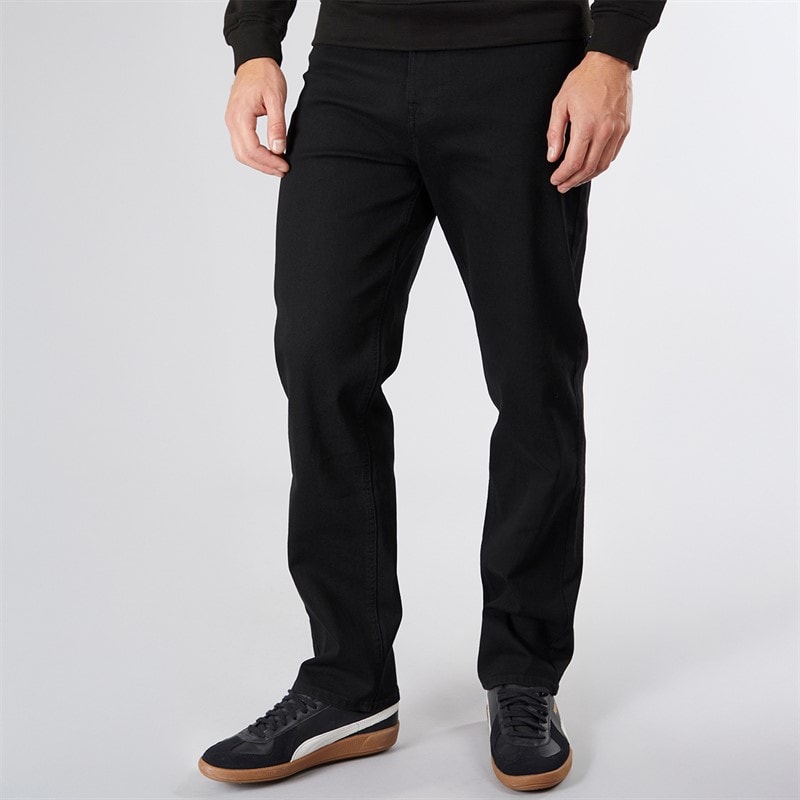 Crosshatch Mens Dalesman Relaxed Fit Jeans Black Wash - Image 1
