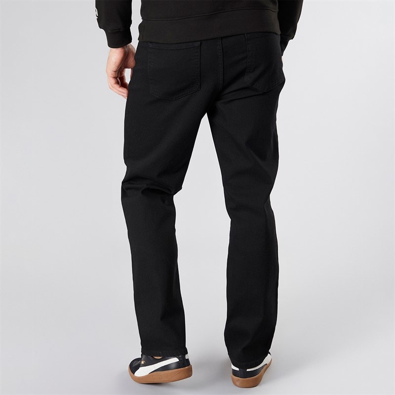 Crosshatch Mens Dalesman Relaxed Fit Jeans Black Wash - Image 2