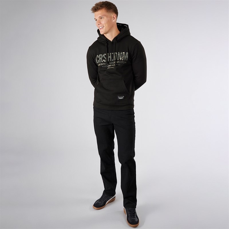 Crosshatch Mens Dalesman Relaxed Fit Jeans Black Wash - Image 4
