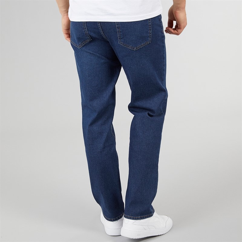 Crosshatch Mens Dalesman Relaxed Fit Jeans Dark Wash - Image 2