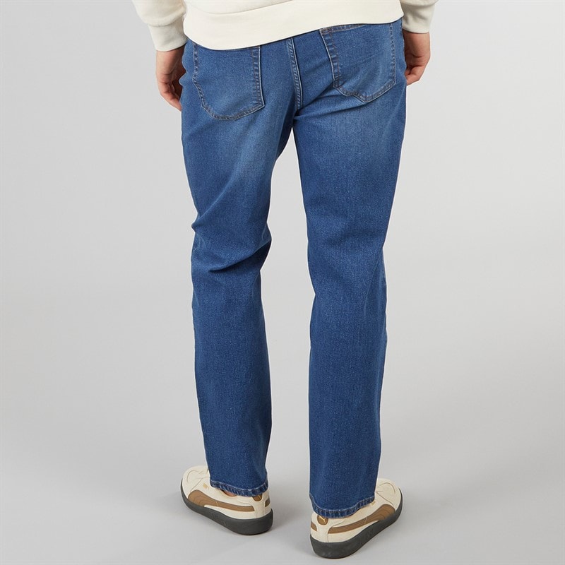 Crosshatch Mens Dalesman Relaxed Fit Jeans Mid Wash - Image 2