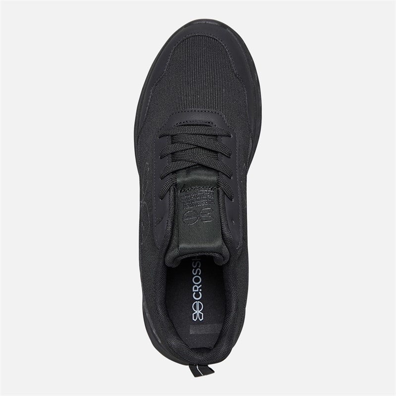 Crosshatch Mens Jesmond Trainers Black Mono - Image 4