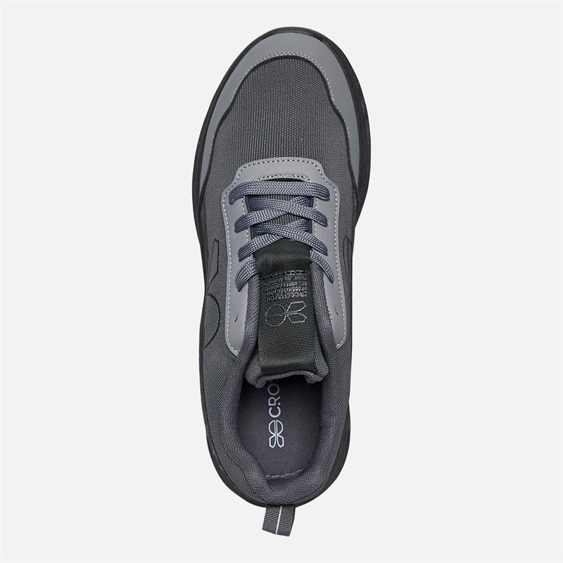 Crosshatch Mens Jesmond Trainers Grey/Black - Image 4
