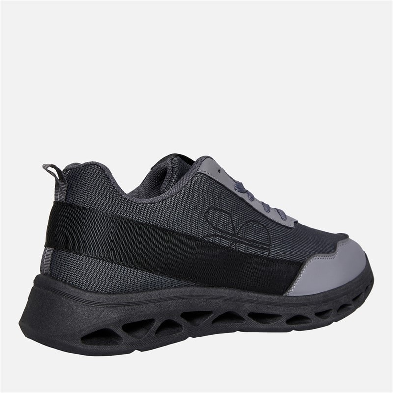 Crosshatch Mens Jesmond Trainers Grey/Black - Image 5