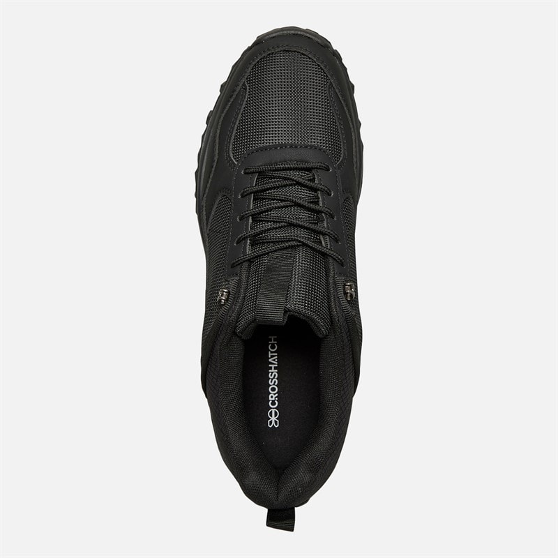 Crosshatch Mens Heymare Trainers Black Mono - Image 4