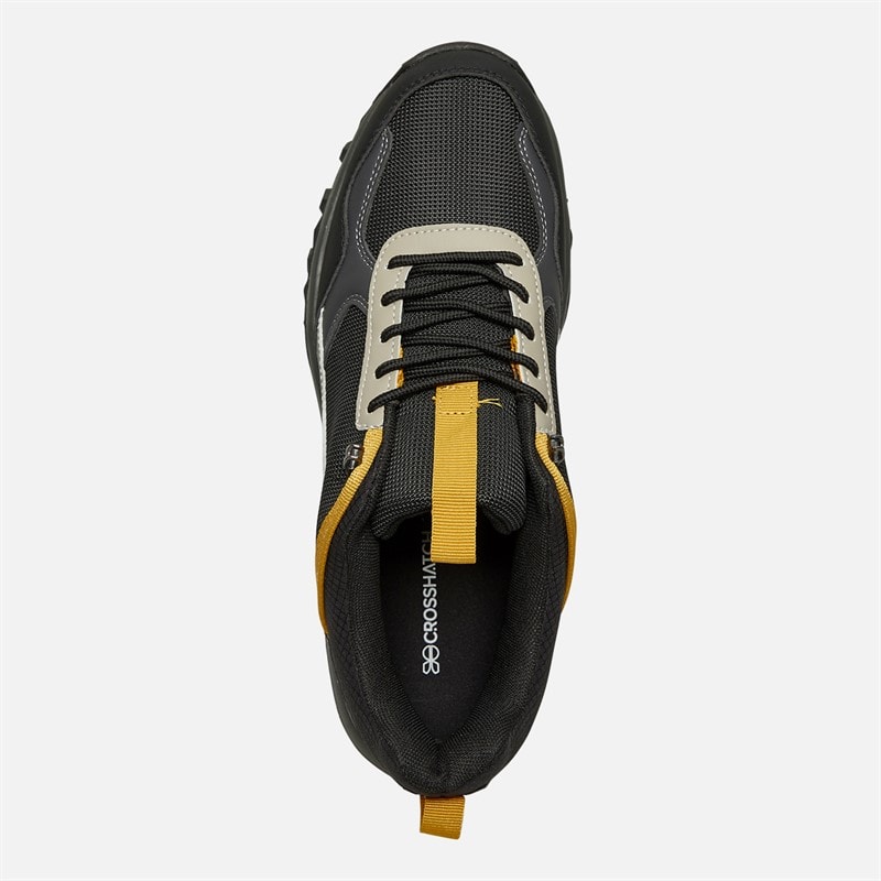 Crosshatch Mens Heymare Trainers Black/Charcoal/Taupe - Image 4