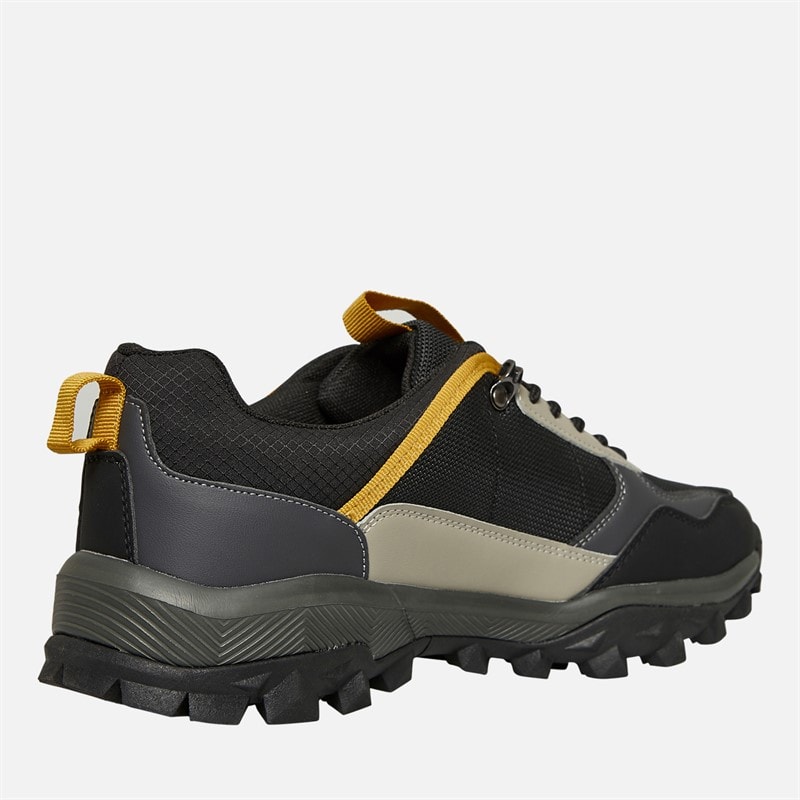 Crosshatch Mens Heymare Trainers Black/Charcoal/Taupe - Image 5