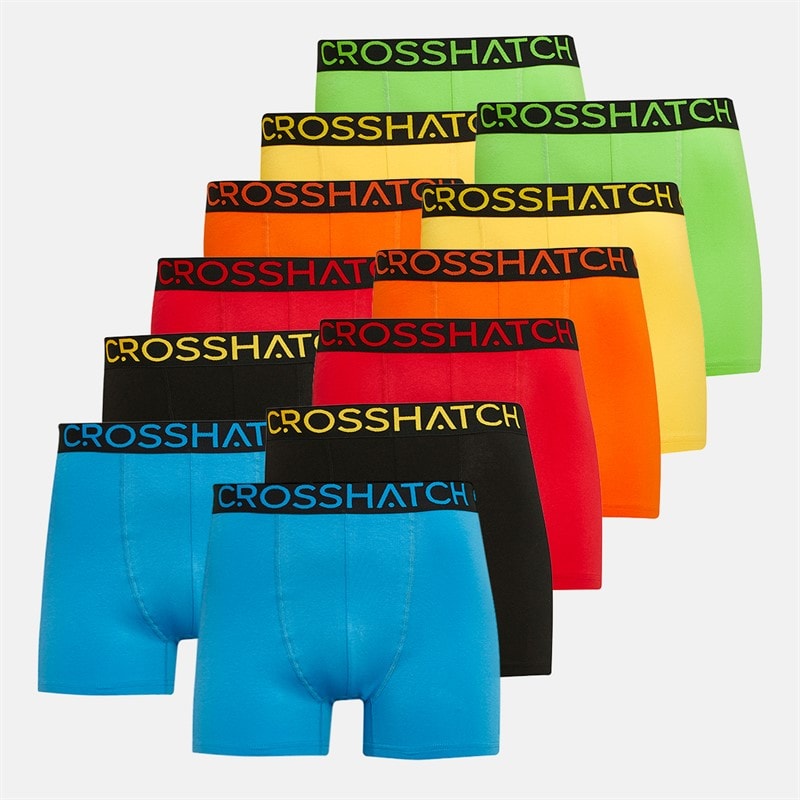 Crosshatch Mens Highlighter Twelve Pack Boxer Shorts Assorted - Image 2