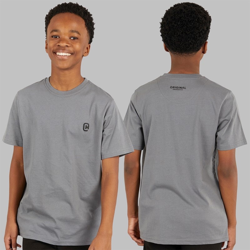 Crosshatch Boys Three Piece Hoodie T-Shirt And Joggers Set Black/Charcoal - Image 2