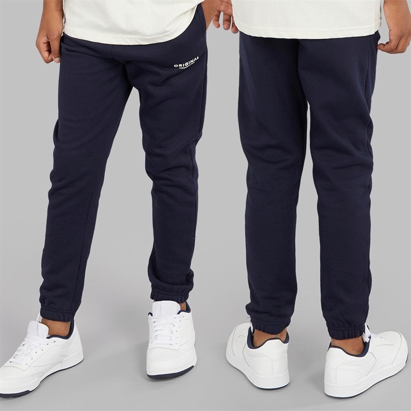 Crosshatch Boys Four Piece Hoodie Sweatshirt T-Shirt And Joggers Set Navy/Off White - Image 3