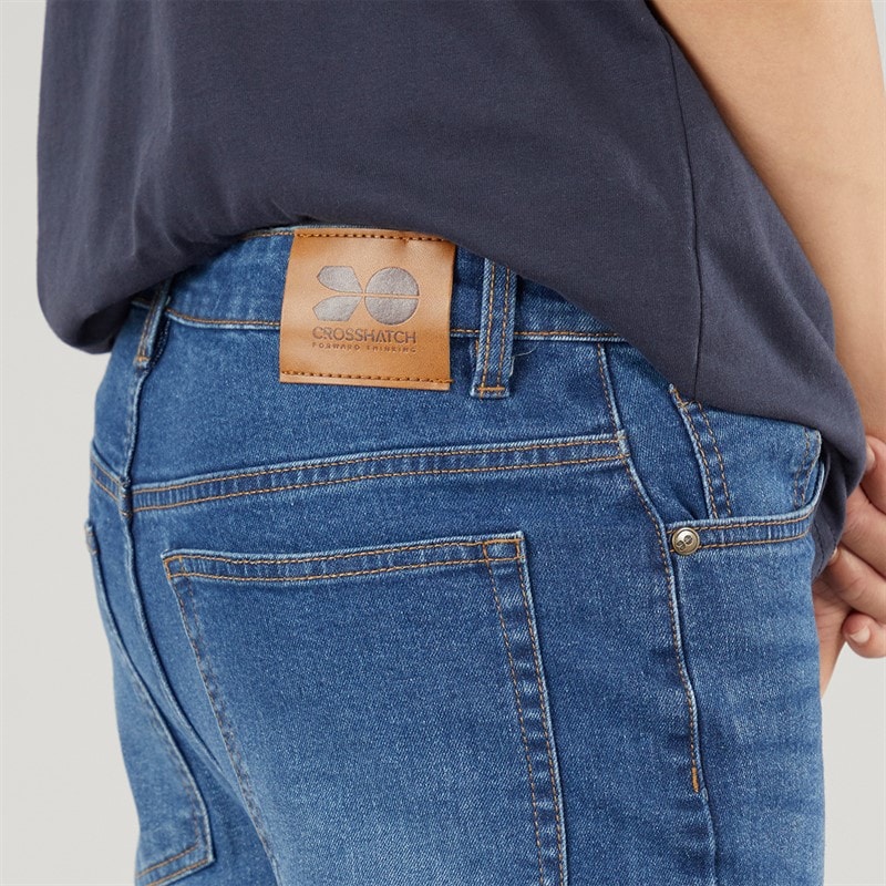 Crosshatch Boys Straight Jeans Mid Wash - Image 3