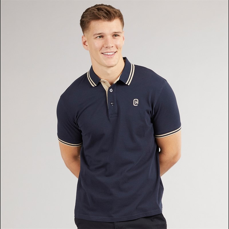 Crosshatch Mens Mackerby Polo Shirt Navy - Image 1