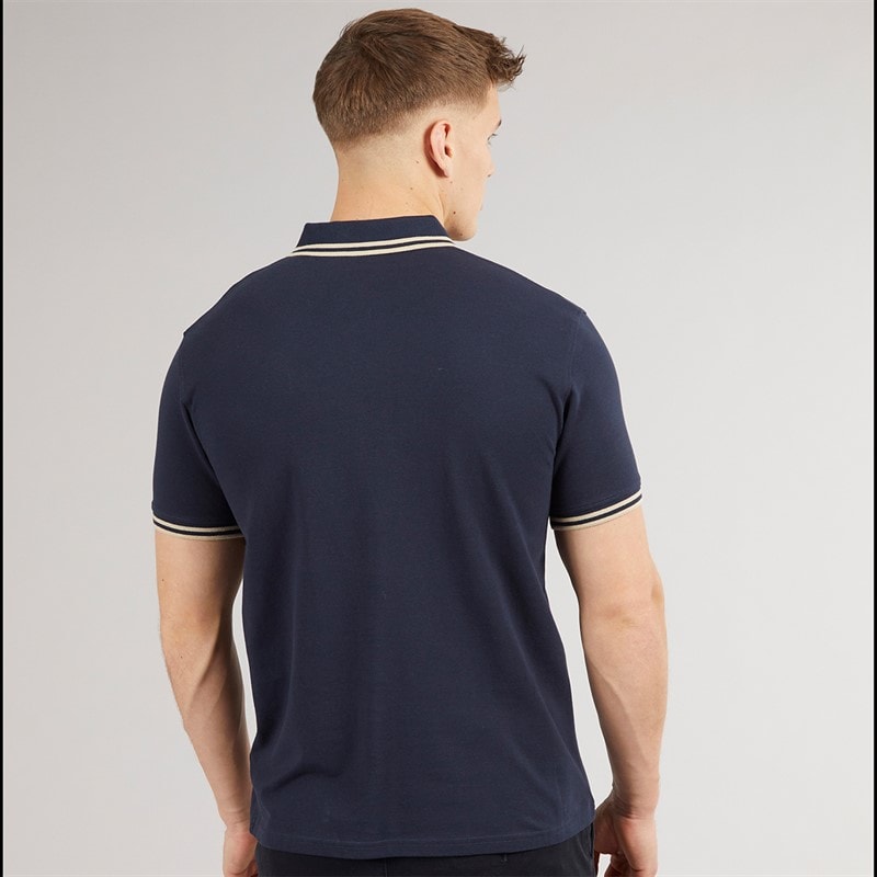 Crosshatch Mens Mackerby Polo Shirt Navy - Image 2