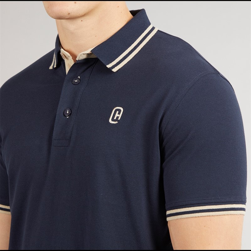Crosshatch Mens Mackerby Polo Shirt Navy - Image 3