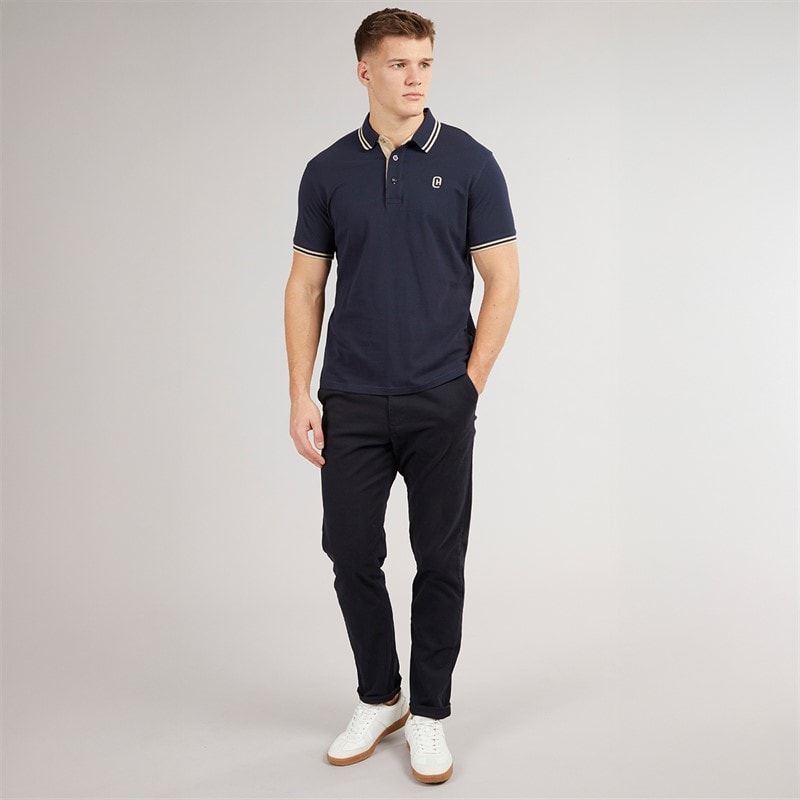 Crosshatch Mens Mackerby Polo Shirt Navy - Image 4