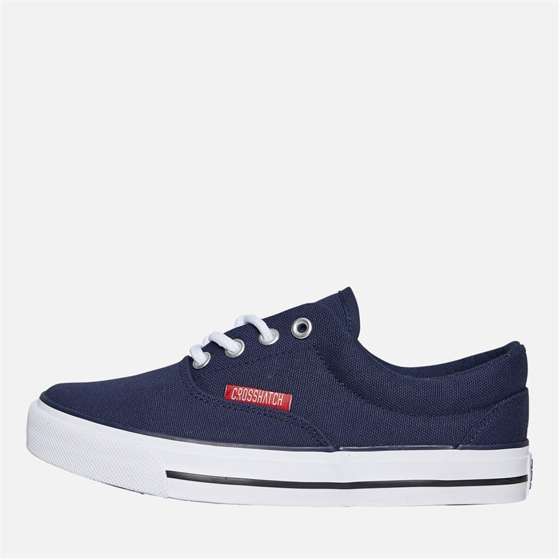Crosshatch Junior Boys Skywalk Canvas Pumps Navy