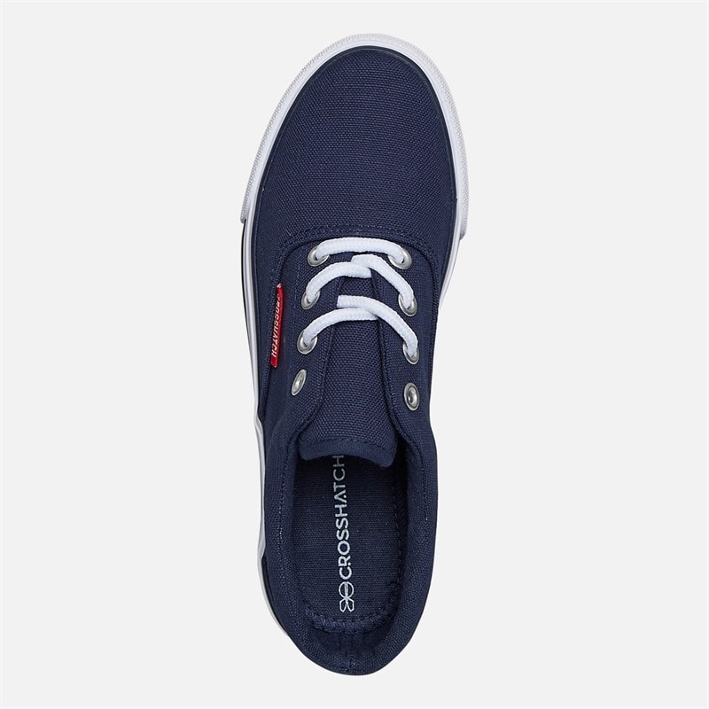 Crosshatch Junior Boys Skywalk Canvas Pumps Navy - Image 4